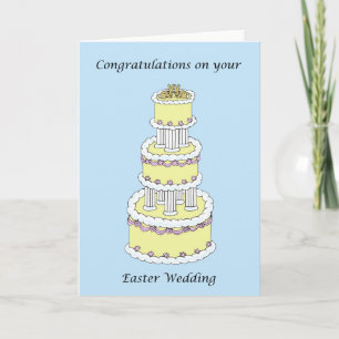 Cartes Pour Fêtes Annuelles Félicitations au Mariage de Pâques