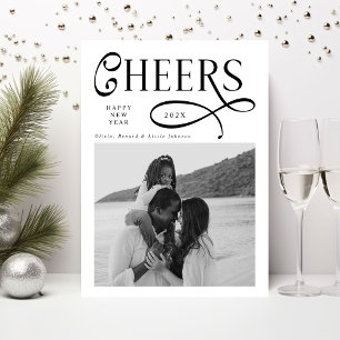 Cartes Pour Fêtes Annuelles Félicitations Bonne Année Moderne Chic Famille 2