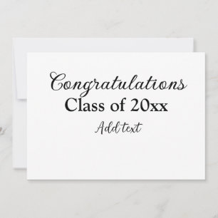 Cartes Pour Fêtes Annuelles Félicitations de graduation simples clas d'ajout m