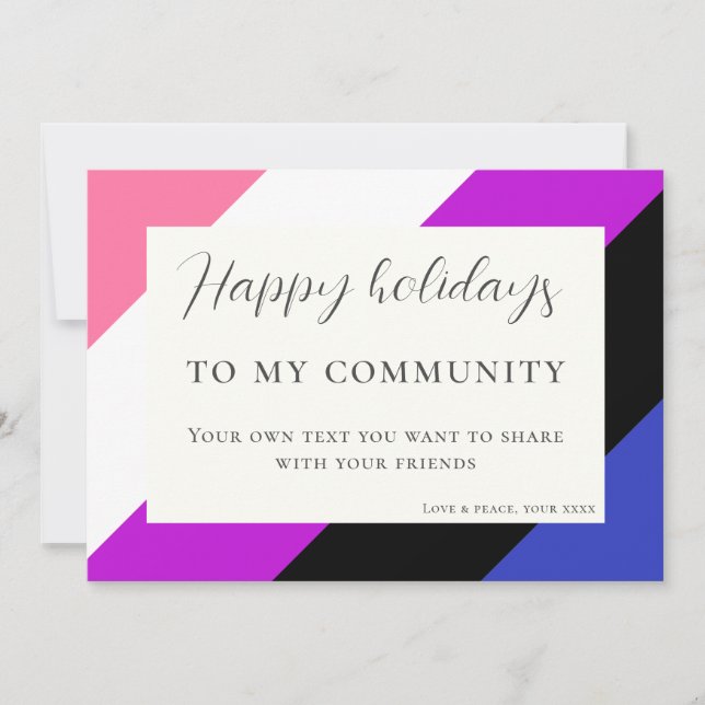 Cartes Pour Fêtes Annuelles Félicitations de Noël pour les femmes et les homme (Devant)