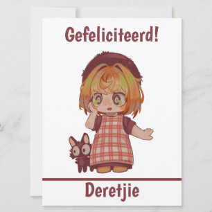 Cartes Pour Fêtes Annuelles Félicitations Deretjie, Spakenburg chibi
