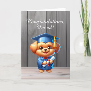 Cartes Pour Fêtes Annuelles Félicitations d'obtention de diplôme Happy Puppy