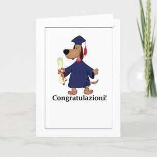 Cartes Pour Fêtes Annuelles Félicitations ! - Graduation Casquette de chien et