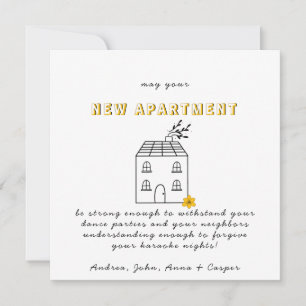Cartes Pour Fêtes Annuelles Félicitations MINIMALISTES JAUNES Sur Votre Nouvea