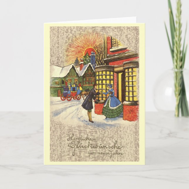 Cartes Pour Fêtes Annuelles Félicitations nouvelle année, cru 1934 d'Allemand (Devant)