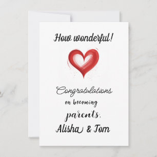 Cartes Pour Fêtes Annuelles Félicitations Pour Devenir Parents, Personnalisé