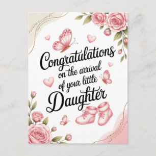 Cartes Pour Fêtes Annuelles Félicitations pour la naissance de votre fille - D