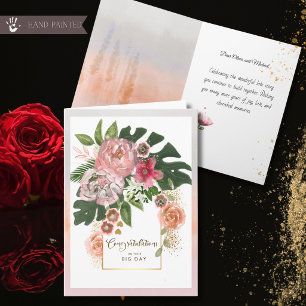 Cartes Pour Fêtes Annuelles Félicitations pour l'anniversaire de mariage Flora