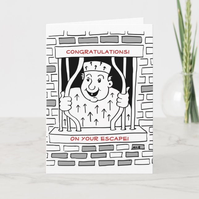 Cartes Pour Fêtes Annuelles Félicitations pour le départ d'évasion (Devant)