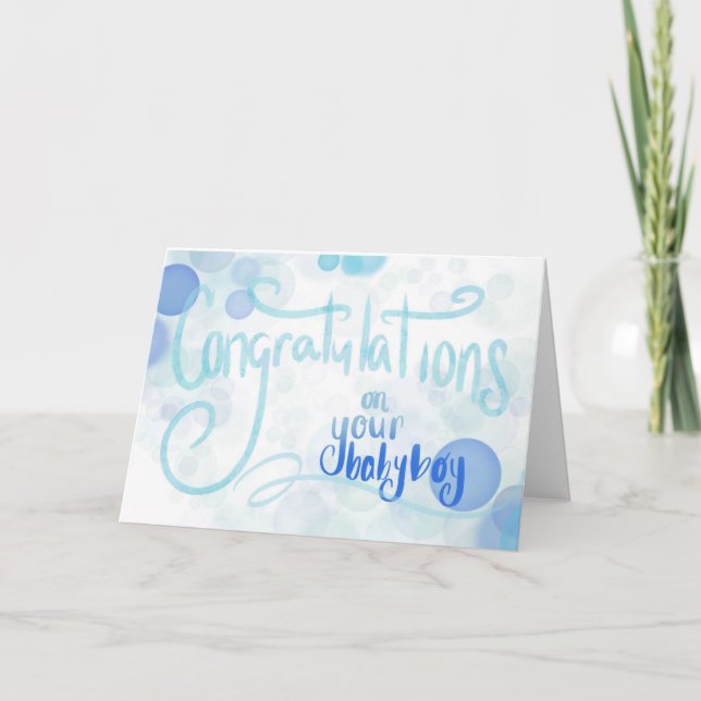 Cartes Pour Fêtes Annuelles Félicitations pour votre bébé garçon (Devant)