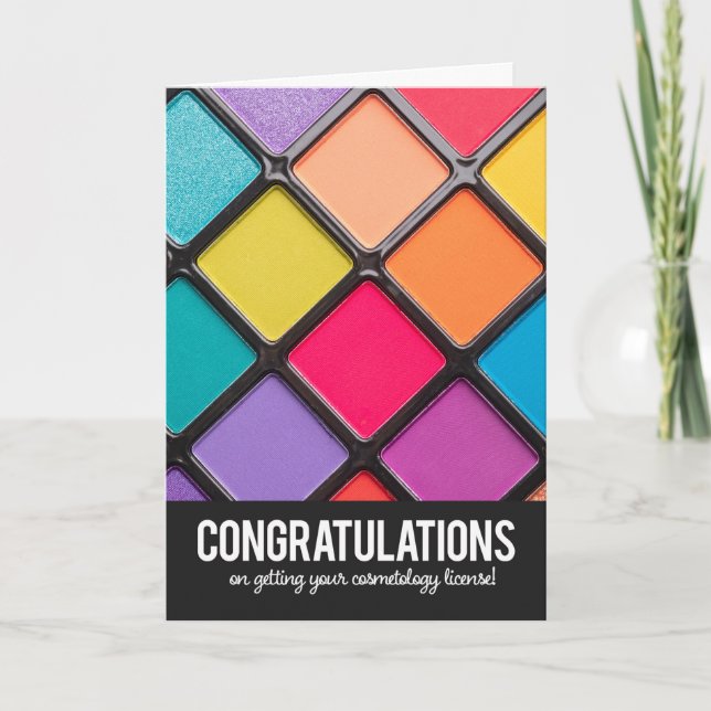 Cartes Pour Fêtes Annuelles Félicitations pour votre licence de cosmétologie (Devant)