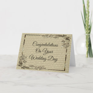 Cartes Pour Fêtes Annuelles Félicitations Pour Votre Mariage Souhaite Couple