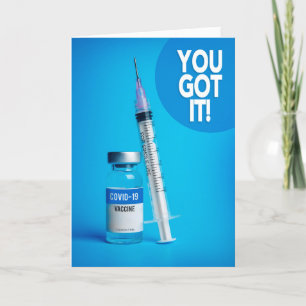 Cartes Pour Fêtes Annuelles Félicitations pour votre vaccination contre le vir