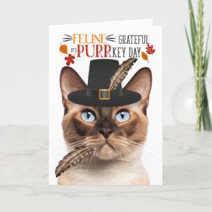 Cartes Pour Fêtes Annuelles Feline de chats birmans gracieuse pour la journée 