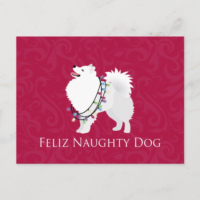 Cartes Pour Fêtes Annuelles Feliz Naughty Dog Noël (Devant)