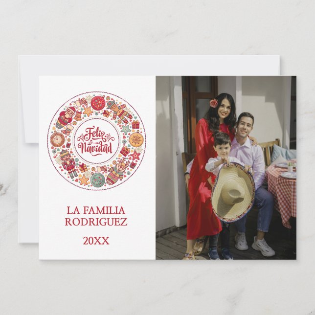 Cartes Pour Fêtes Annuelles Feliz Navidad (Devant)