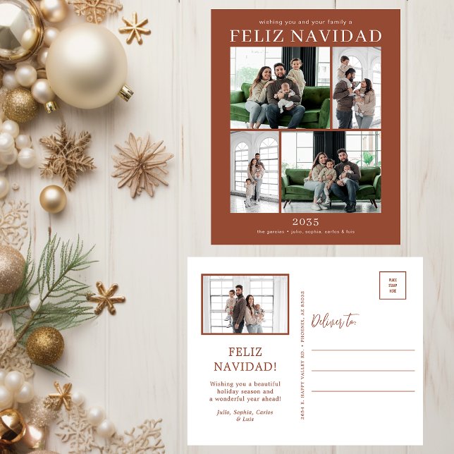 Cartes Pour Fêtes Annuelles Feliz Navidad 5 Photo (Créateur téléchargé)