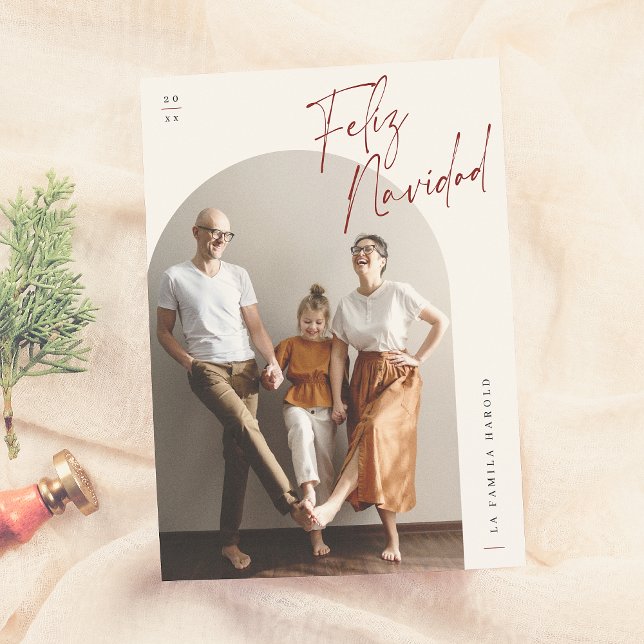 Cartes Pour Fêtes Annuelles Feliz Navidad Arch (Créateur téléchargé)