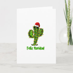 Cartes Pour Fêtes Annuelles Feliz Navidad - Arizona Noël Lumières du Saguaro