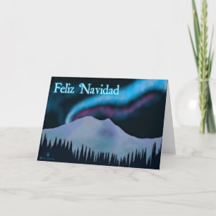 Cartes Pour Fêtes Annuelles Feliz Navidad - Blue Aurora