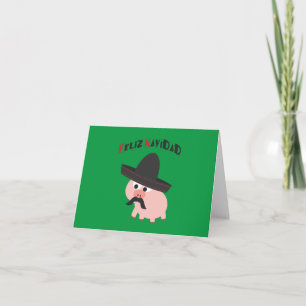 Cartes Pour Fêtes Annuelles Feliz Navidad ! Cochon