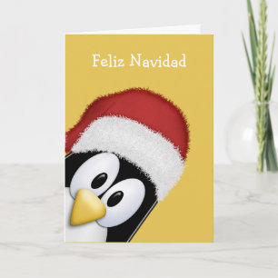 Cartes Pour Fêtes Annuelles Feliz Navidad Cute Penguin