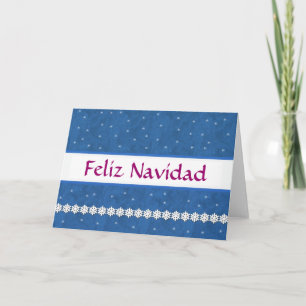 Cartes Pour Fêtes Annuelles Feliz Navidad - Espagnol Noël BLUE