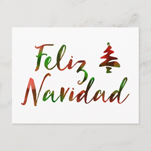 Cartes Pour Fêtes Annuelles Feliz Navidad (feux de bokeh) (Devant)