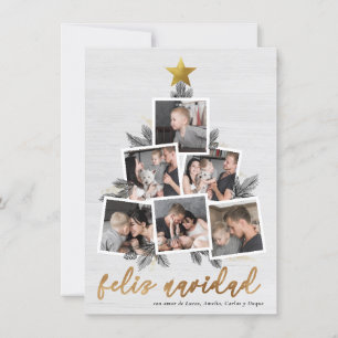Cartes Pour Fêtes Annuelles Feliz Navidad   Fotos forma del árbol de Navidad