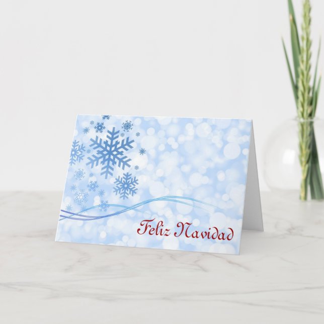 Cartes Pour Fêtes Annuelles Feliz Navidad Joyeux Noël en espagnol (Devant)