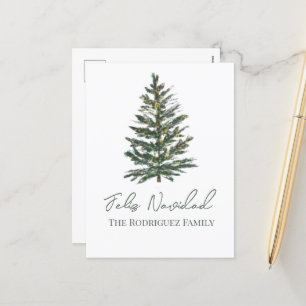 Cartes Pour Fêtes Annuelles Feliz Navidad-Joyeux sapin de Noël et lumières