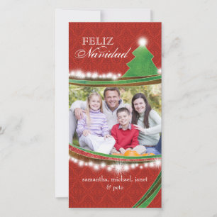 Cartes Pour Fêtes Annuelles Feliz Navidad Joyous Christmas Family Photo