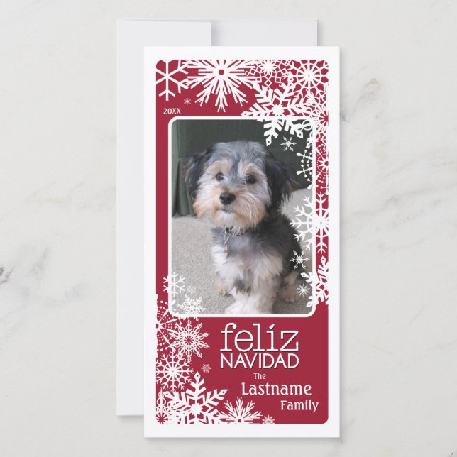 Cartes Pour Fêtes Annuelles Feliz Navidad - laissez-le neiger ! (Devant)