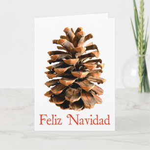 Cartes Pour Fêtes Annuelles Feliz Navidad - Le cône de pin de Jérusalem