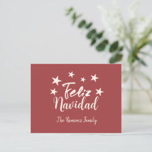 Cartes Pour Fêtes Annuelles Feliz Navidad Modern Christmas Famille Salutation