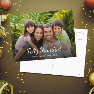 Cartes Pour Fêtes Annuelles Feliz Navidad Modern Christmas Photo de famille de