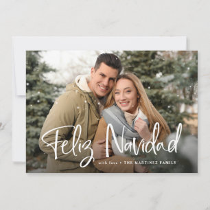Cartes Pour Fêtes Annuelles Feliz Navidad Noël espagnol avec photo