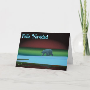 Cartes Pour Fêtes Annuelles Feliz Navidad - Ours polaire