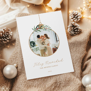 Cartes Pour Fêtes Annuelles Feliz Navidad Photo de Noël espagnole