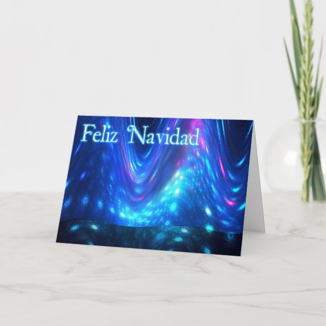 Cartes Pour Fêtes Annuelles Feliz Navidad - Qaanaaq - Lumières du Nord (Devant)