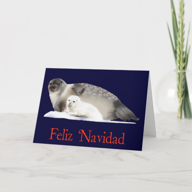 Cartes Pour Fêtes Annuelles Feliz Navidad - Sceau annelé (Devant)