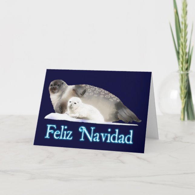 Cartes Pour Fêtes Annuelles Feliz Navidad - Sceau annelé (Devant)