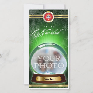 Cartes Pour Fêtes Annuelles Feliz Navidad Snow Globe