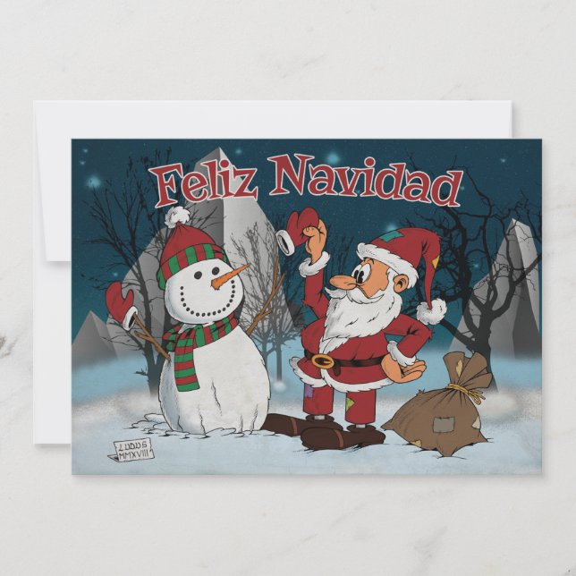Cartes Pour Fêtes Annuelles Feliz Navidad - Tarjeta de felicitación de Navidad (Devant)