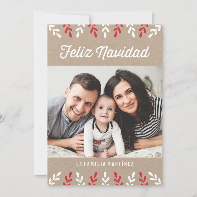 Cartes Pour Fêtes Annuelles Feliz Navidad | Tarjeta de Navidad (Devant)