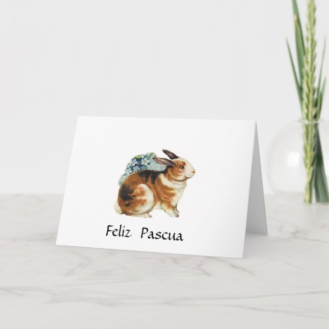 Cartes Pour Fêtes Annuelles Feliz Pascua, Joyeuses Pâques dans l'Espagnol (Devant)