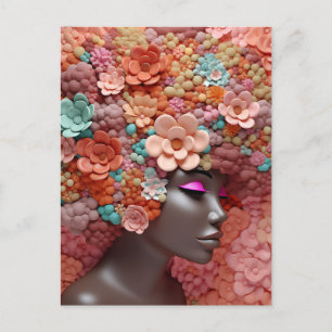 Cartes Pour Fêtes Annuelles Femme afro-américaine Reine noire Melanin Poppin