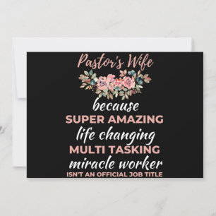 Cartes Pour Fêtes Annuelles Femme de pasteur parce que Super Incroyable Change