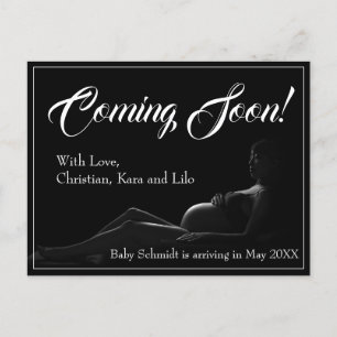 Cartes Pour Fêtes Annuelles Femme enceinte - Bientôt, Annonce de bébé