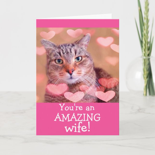 Cartes Pour Fêtes Annuelles Femme Extraordinaire Cute Kitty Valentine's (Devant)